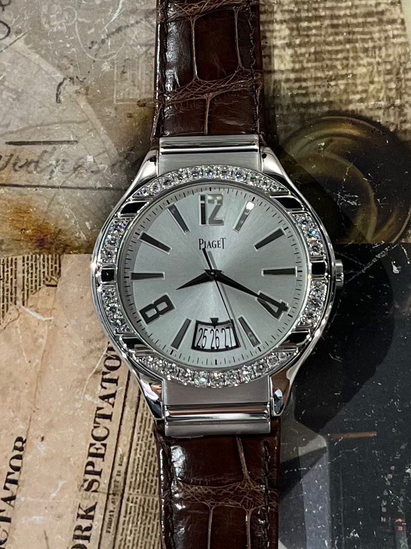 🌈🌈Piaget Polo P10408💎原裝鑽石圈💎18K白金款式🤍👍🏻👍🏻1549C(廣華街店)