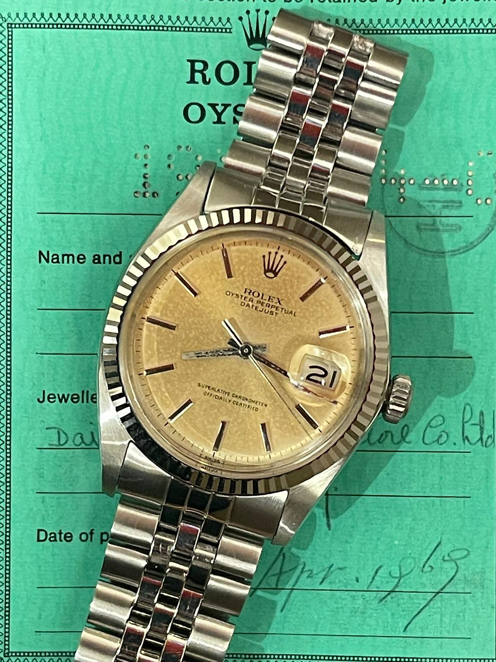 🌈🌈罕有連出世書📃原裝變色面😱獨一無二😱Vintage Rolex Datejust 1601 KCB312(旺角店)
