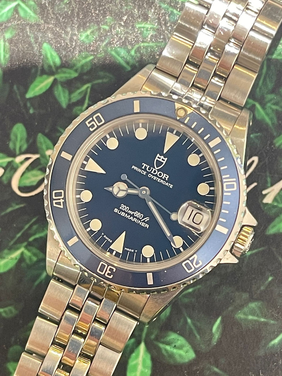 🌈🌈Tudor Submariner 75090💙罕有藍圈藍面 36mm 淨錶 勞的勞底❤️VU1201(旺角店)