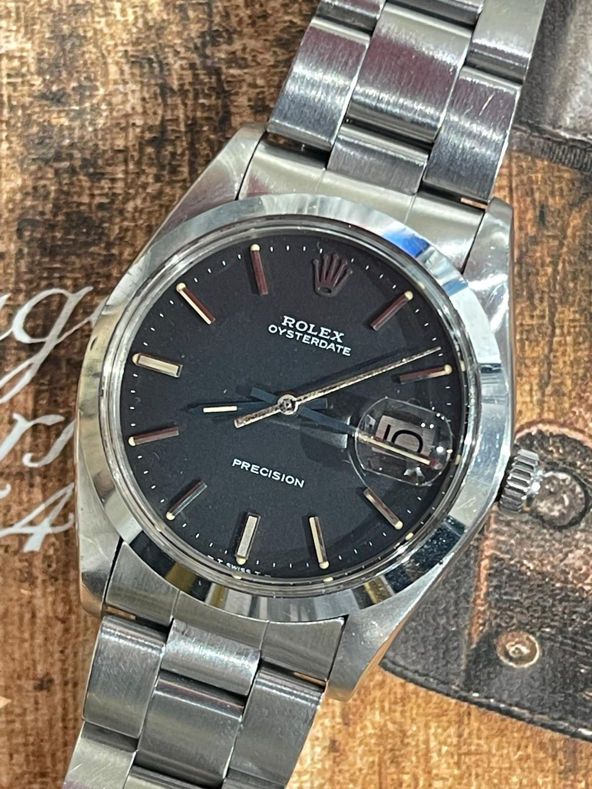 🌈🌈Rolex Oyster Date 6694💙原裝黑面 經典手上鏈系列🥰KCB548（旺角店）