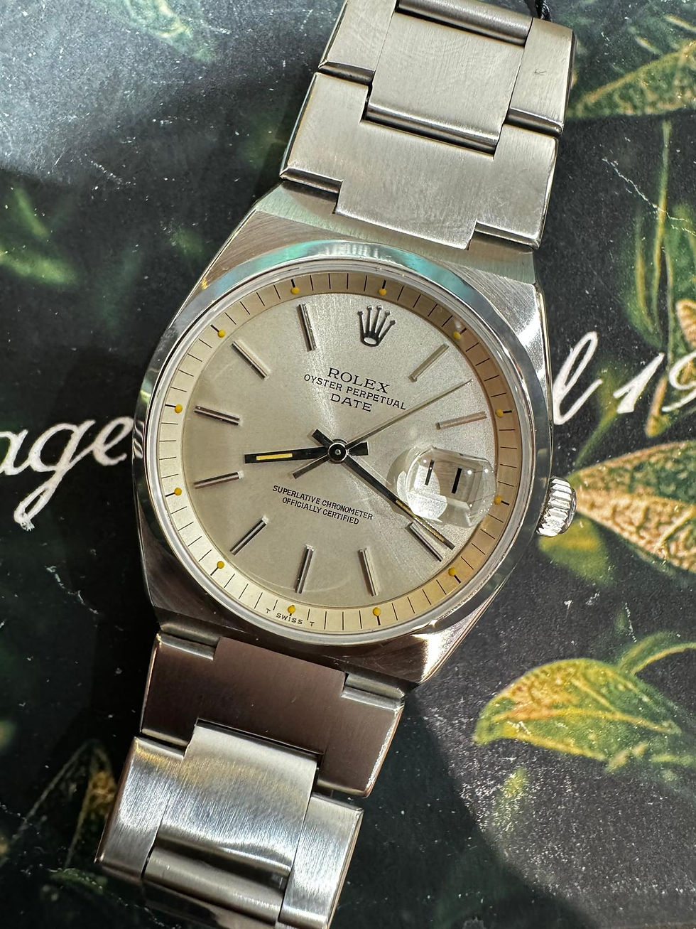 🌈🌈Vintage Rolex Oyter Perpetual Date 1530🩶原裝銀T面 淨錶 36mm 🩶50週年紀念品🖤VU1780(廣華街