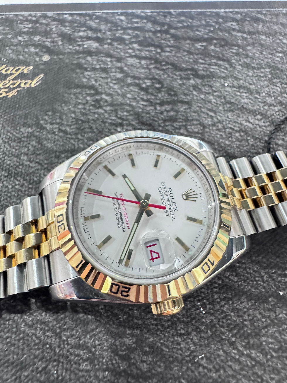 Thumbnail: 🌈🌈Rolex DateJust 116263🤍原裝白面紅針金鋼爬山虎🐯VU3010（廣華街店）