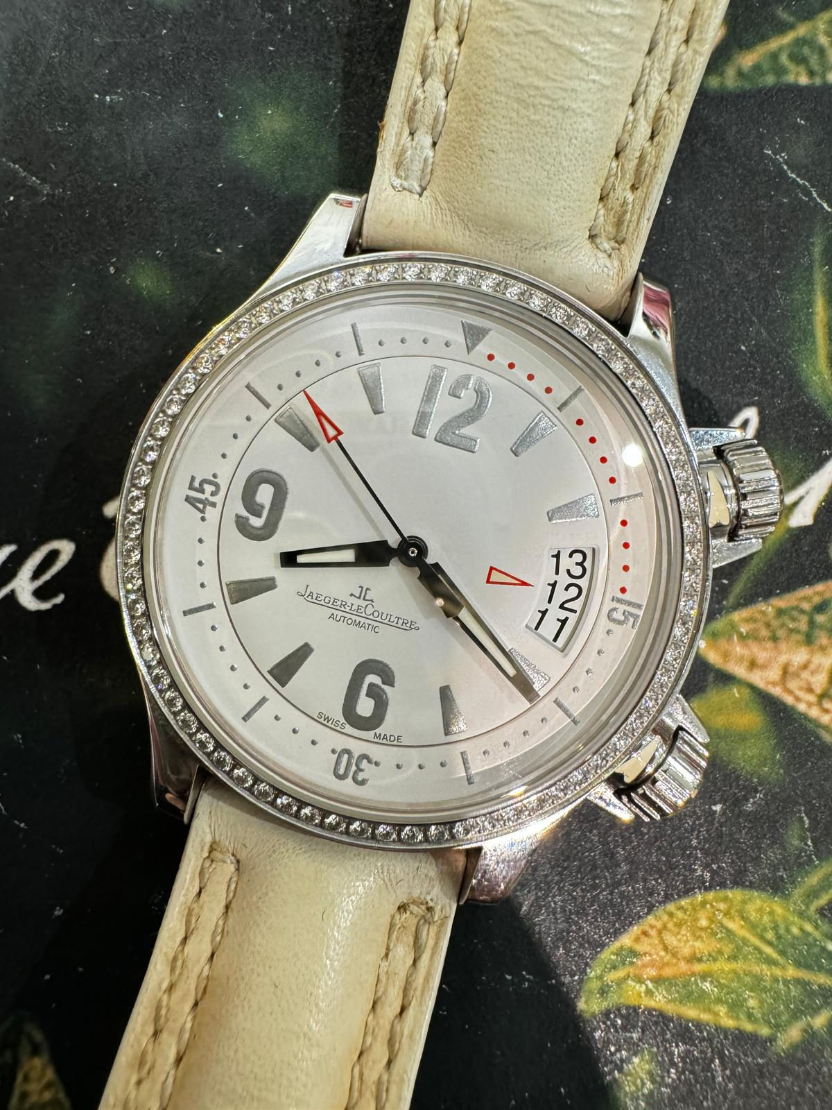 🌈🌈Jaeger-LeCoultre Master Compressor 148.8.60🤍原裝白面 37m 原裝鑽石圈 原裝摺扣🤍848C(廣華街店)