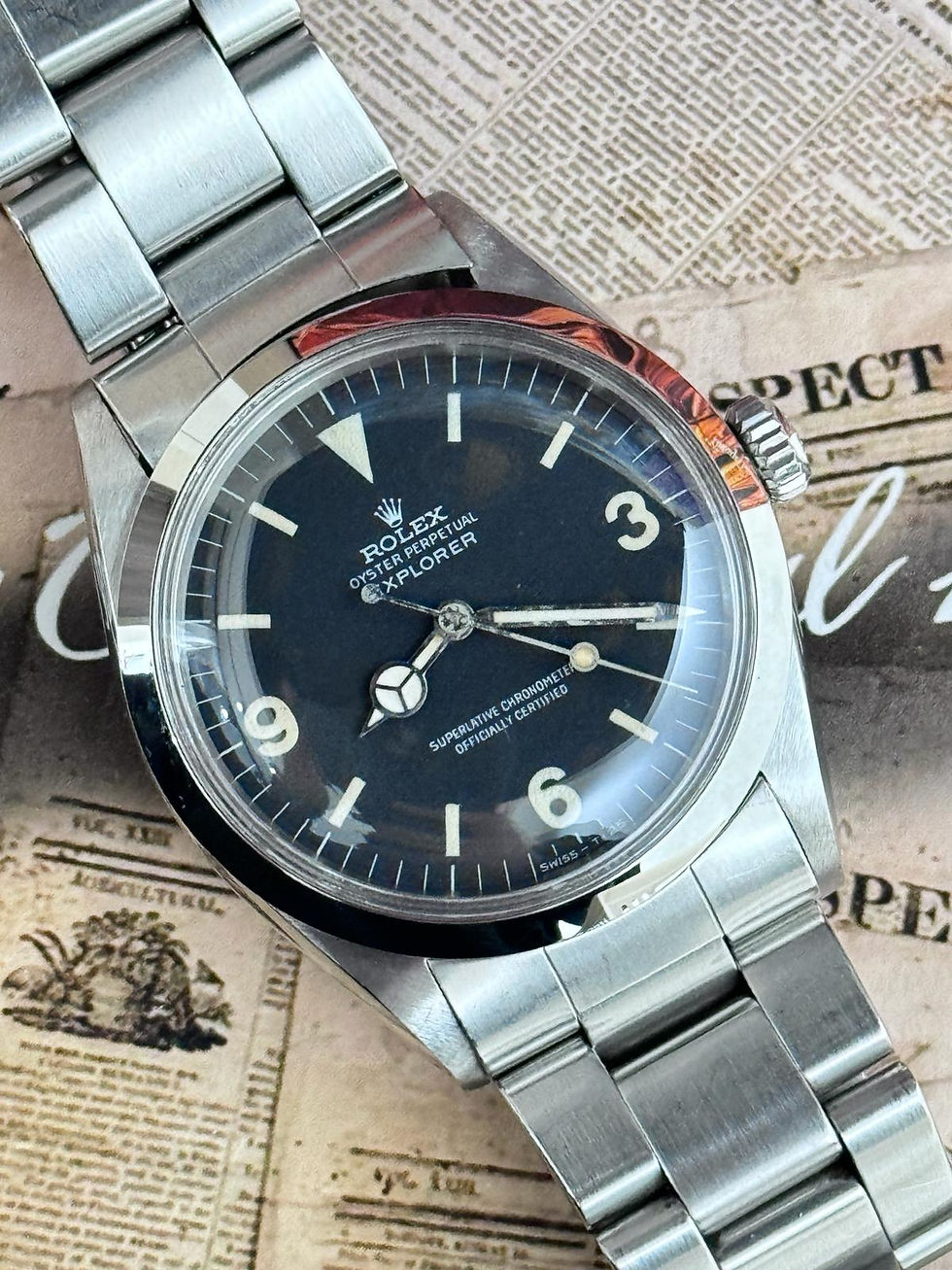 Thumbnail: 🌈🌈平玩舊裝EX1 膠面 淨錶😎經典款式369 💚 Rolex Explorer 1 1016 連原裝勞力士78360鋼帶👔KCB528（旺角店）