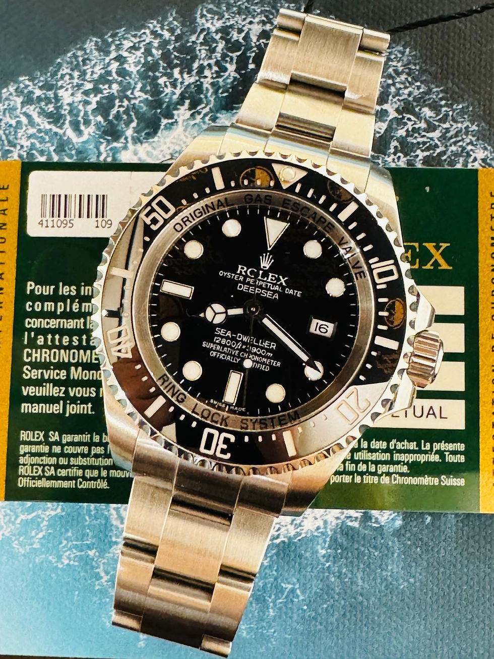 🌈🌈Rolex DeeSea Sea-Dweller 116660🖤🖤 黑圈黑面 連原裝鋼潛水帶連出世卡🖤🖤狀態一流🥰VU1227(旺角店)