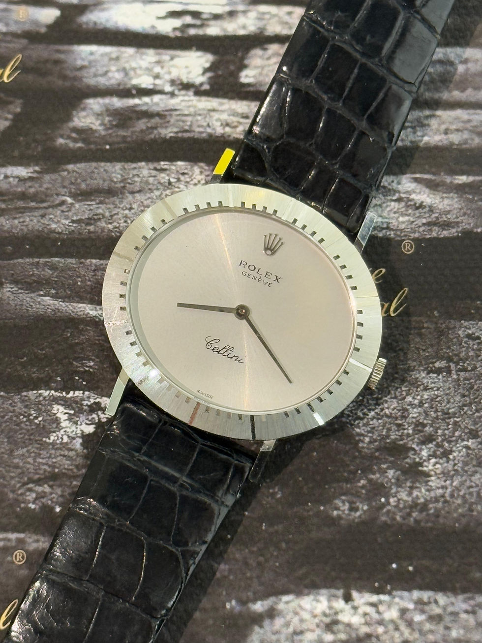 🌈🌈ROLEX CELLINI 4084 18K白金款式🤍原裝銀面 淨錶🥚鵝蛋形設計 連原裝鋼扣🖤981C(廣華街店)