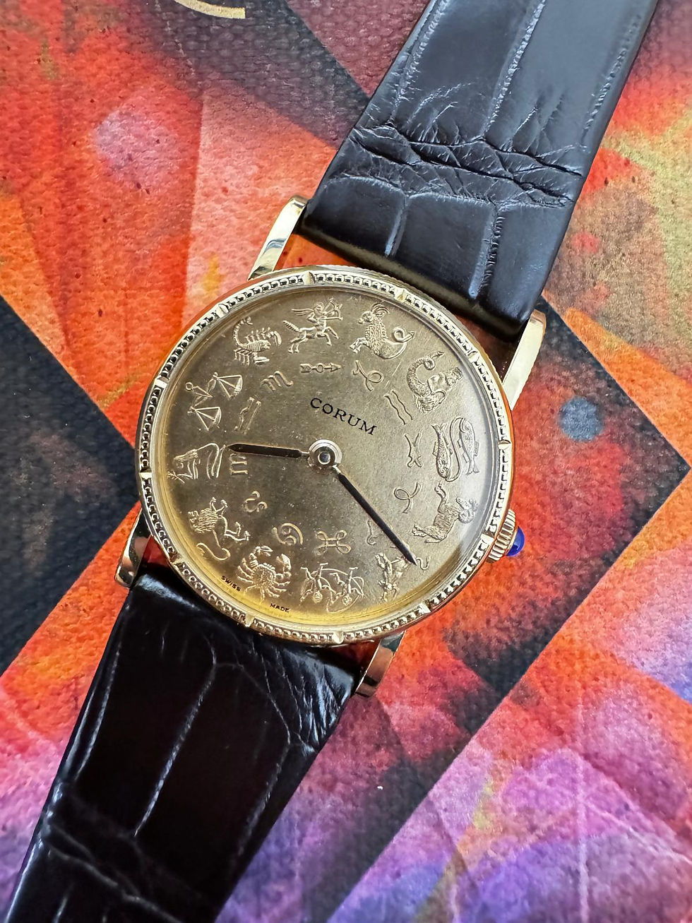 🌈🌈Corum Astrolrgical Zodiac 57245.56♈️原裝金面星座標字釘 山羊座底蓋 淨錶♈️1182(廣華街店)