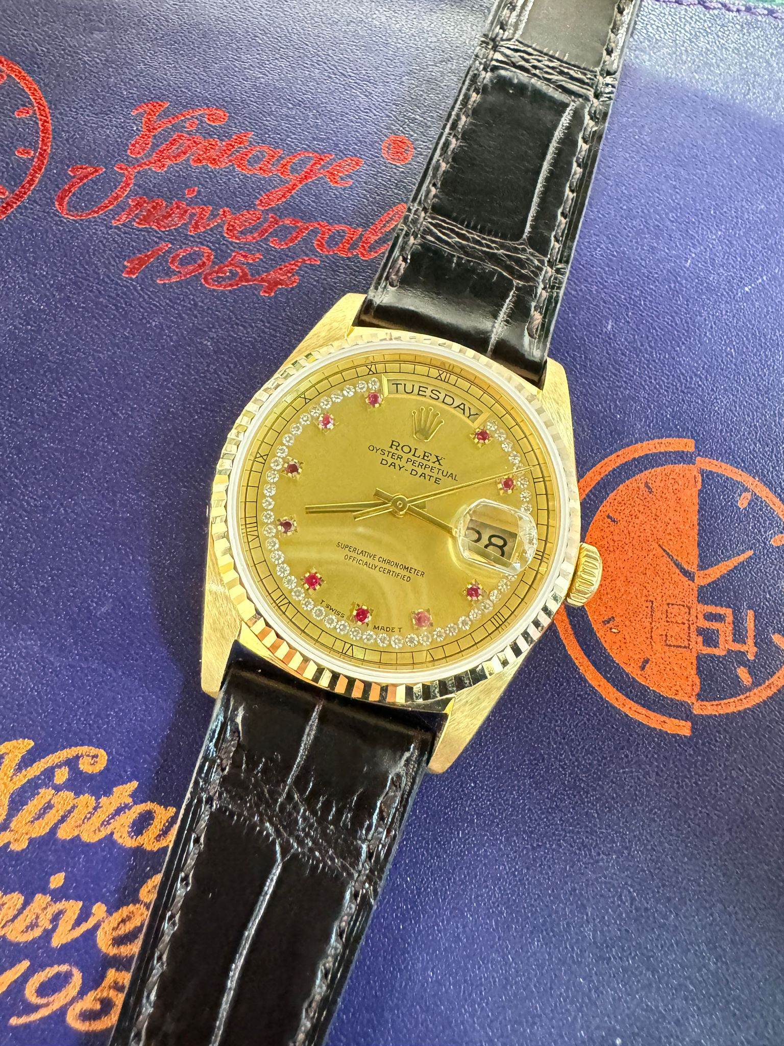 Vintage Rolex DayDate 18238 罕有原裝紅寶石米拿石字面 BW2308