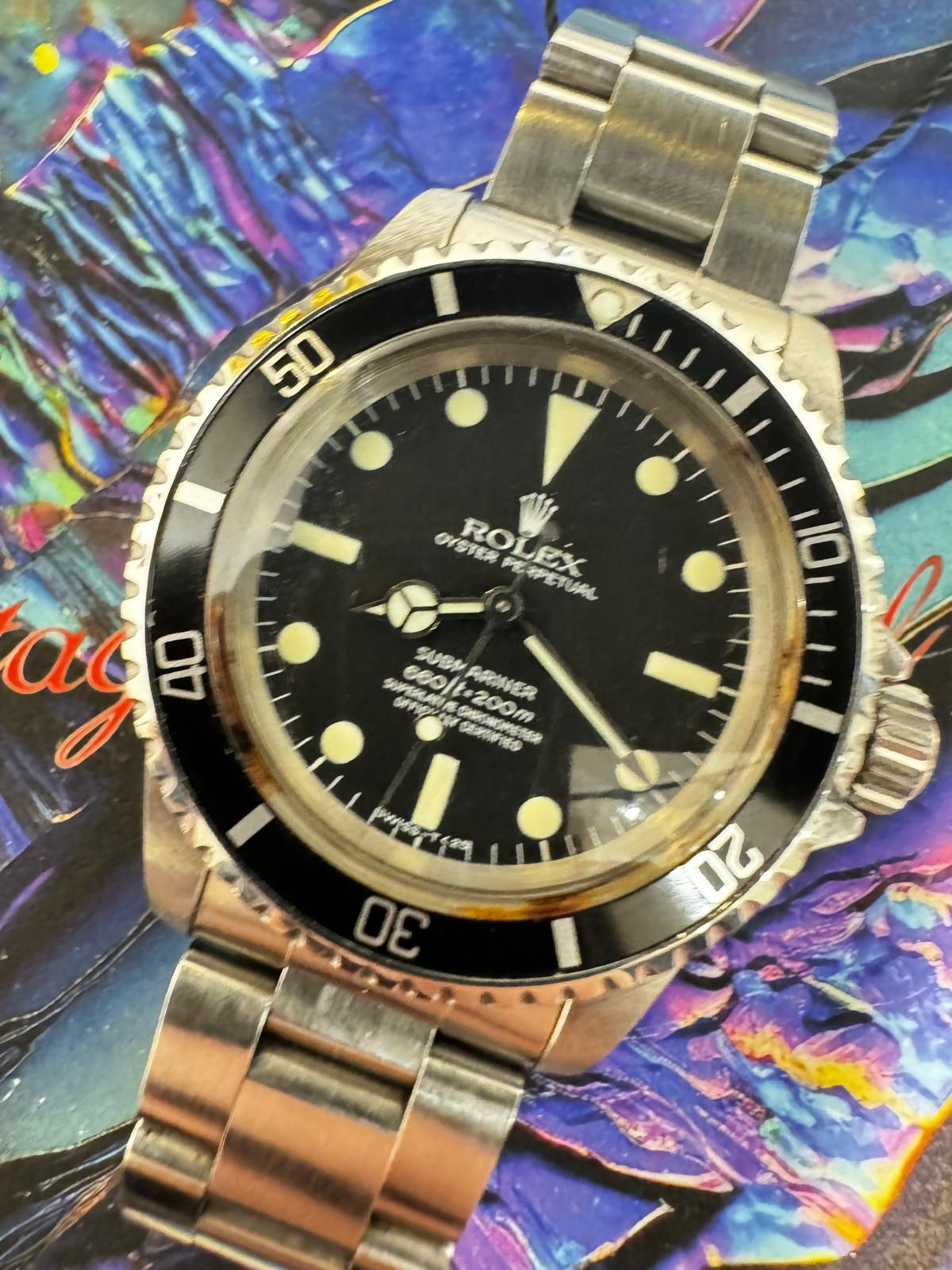 🌈🌈Vintage Rolex Submariner 5512🖤罕有型號 原裝T<25藥膏面💛夜光已變黃💛🖤VU1379(廣華街店)