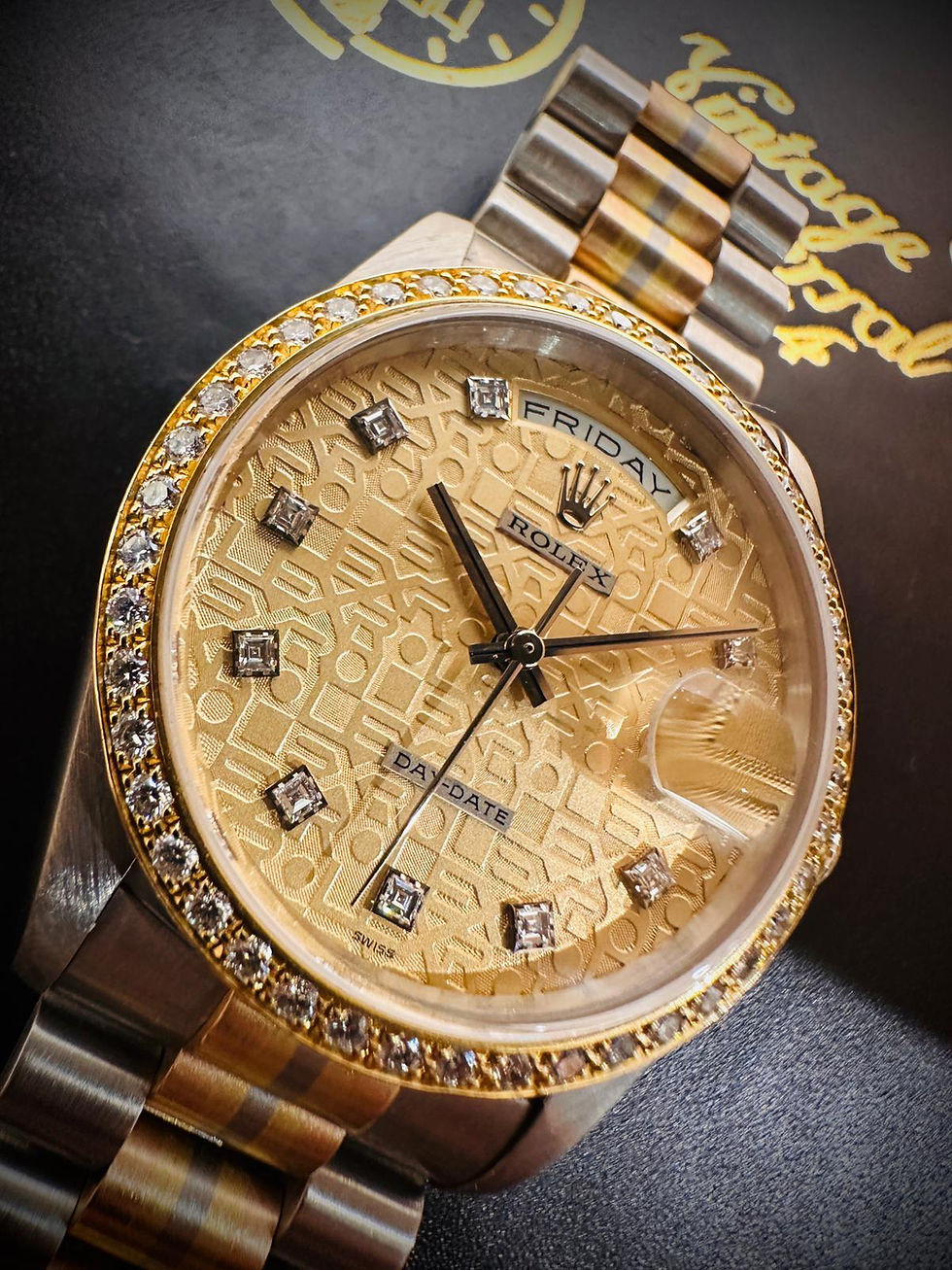 Thumbnail: 🌈🌈Vintage Rolex DayDate 18349💎罕有原裝電腦大方形鑽石字面💎VU3050（廣華街店）
