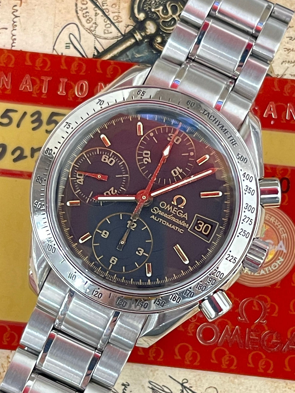 🌈🌈Omega SpeedMaster 35135400 🖤🖤原裝黑面 金字釘 有出世卡 🖤🖤狀態一流👍🏻👍🏻VU415(旺角店)