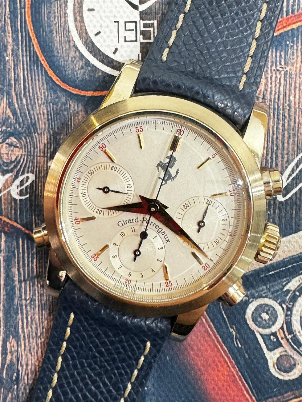 🌈🌈Girard Perregaux 芝柏 X Ferrari 法拉利 9015⚙️18K黃金 39mm 原裝GP摺扣 🖤VU1654(廣華街店)