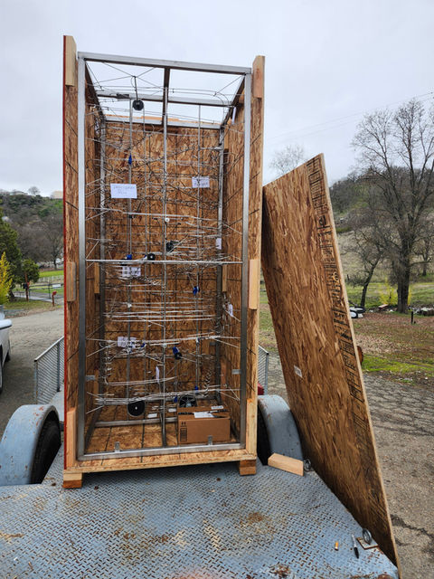 Rolling Ball Sculpture shipping crate