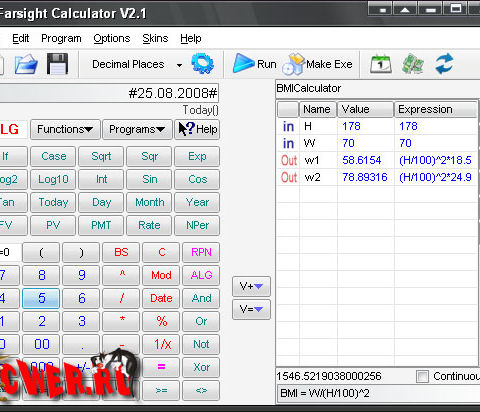 Farsight Calculator
