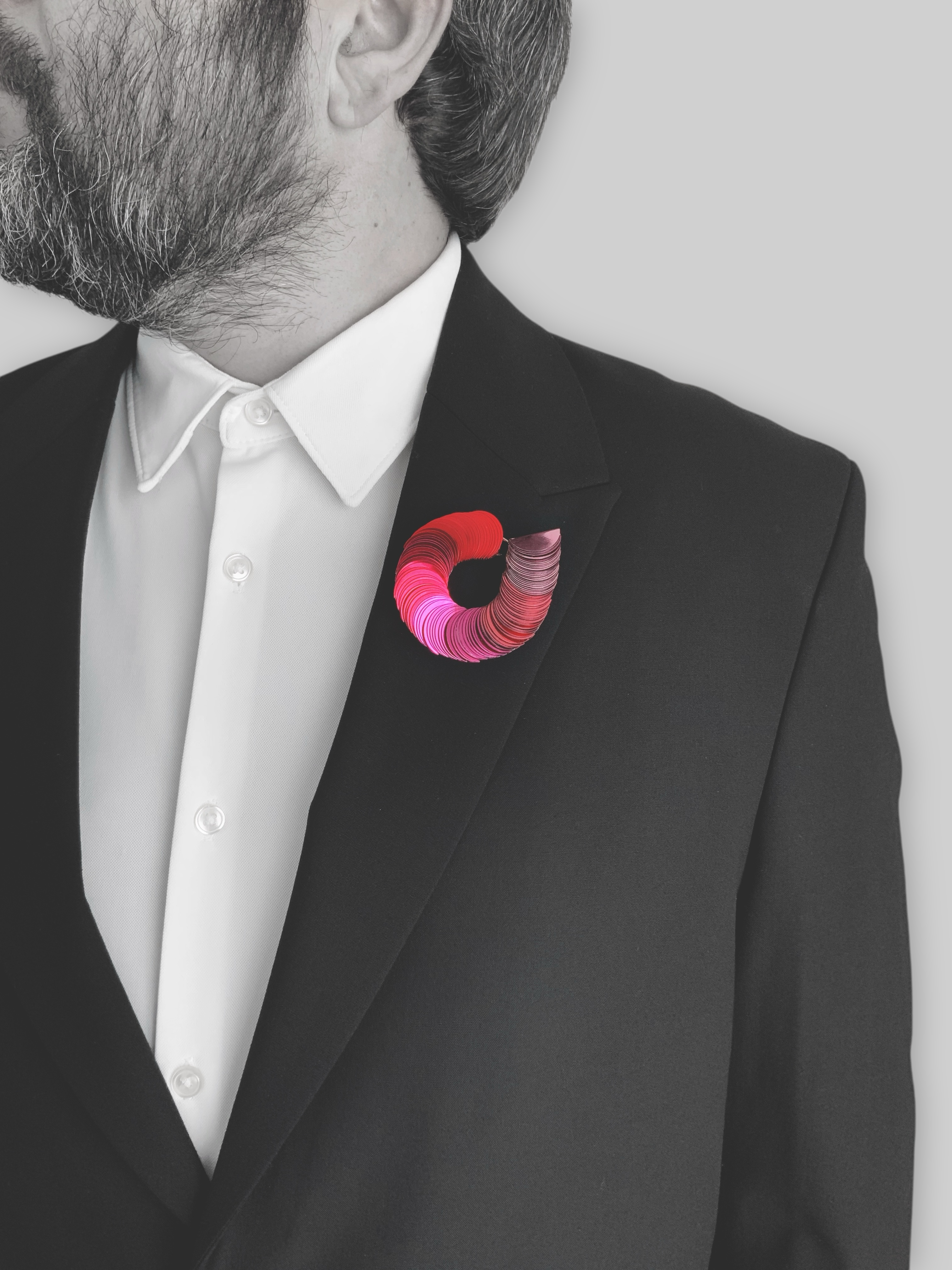 Utopia Brooches - Ruby, Levander, Purple Spiral