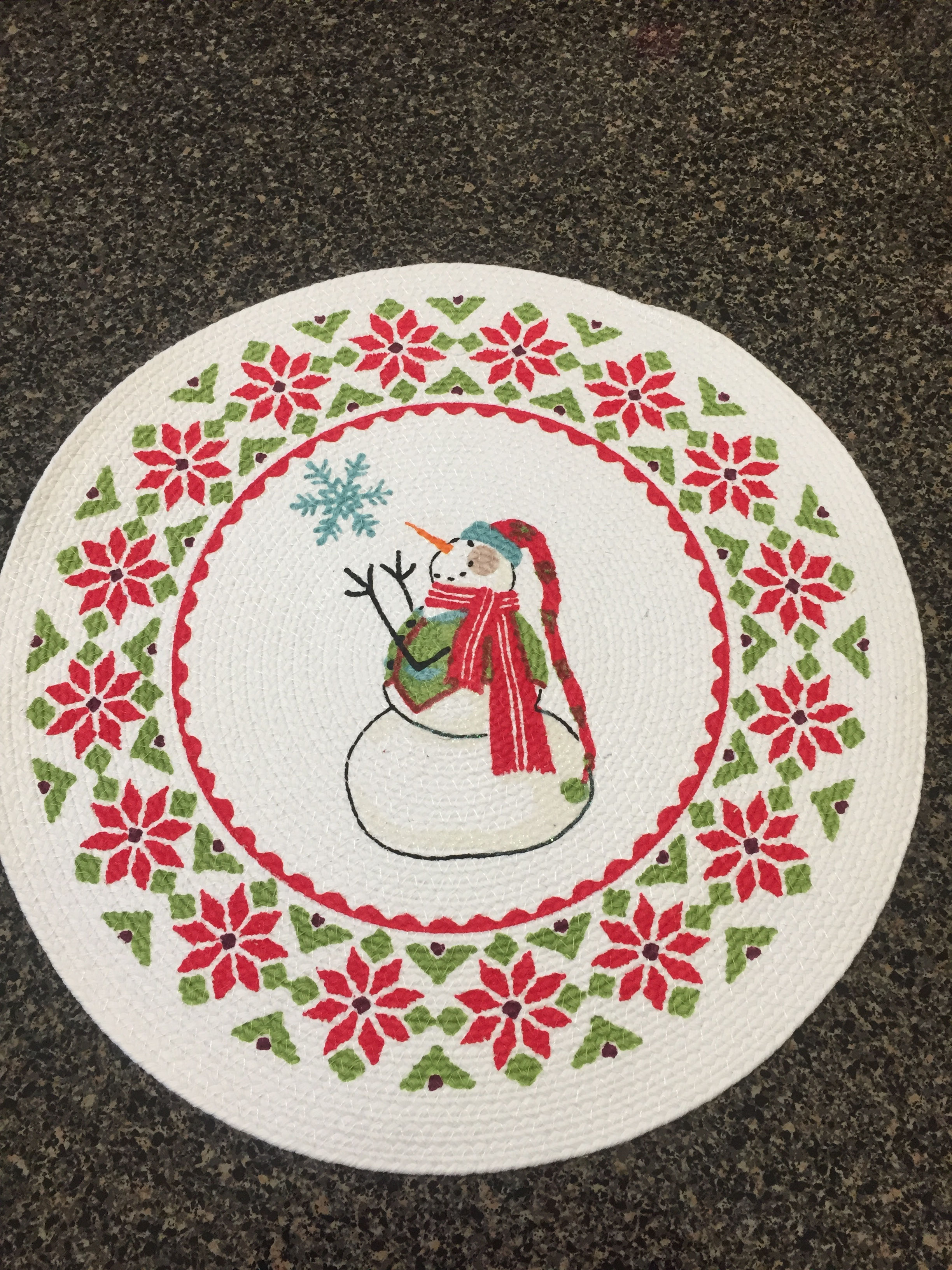 Snowman Braided Placemat