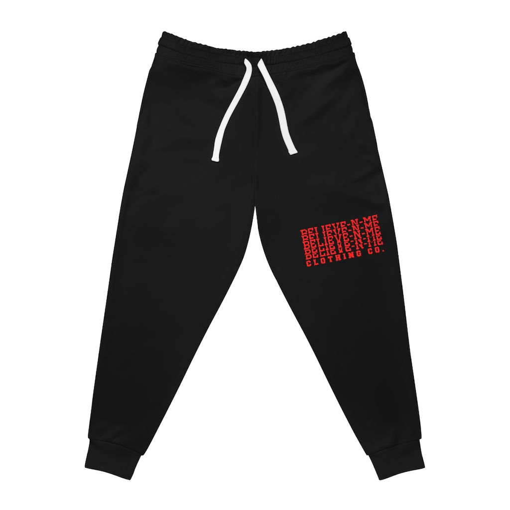 Believe-N-Me Black and Red Athletic Joggers