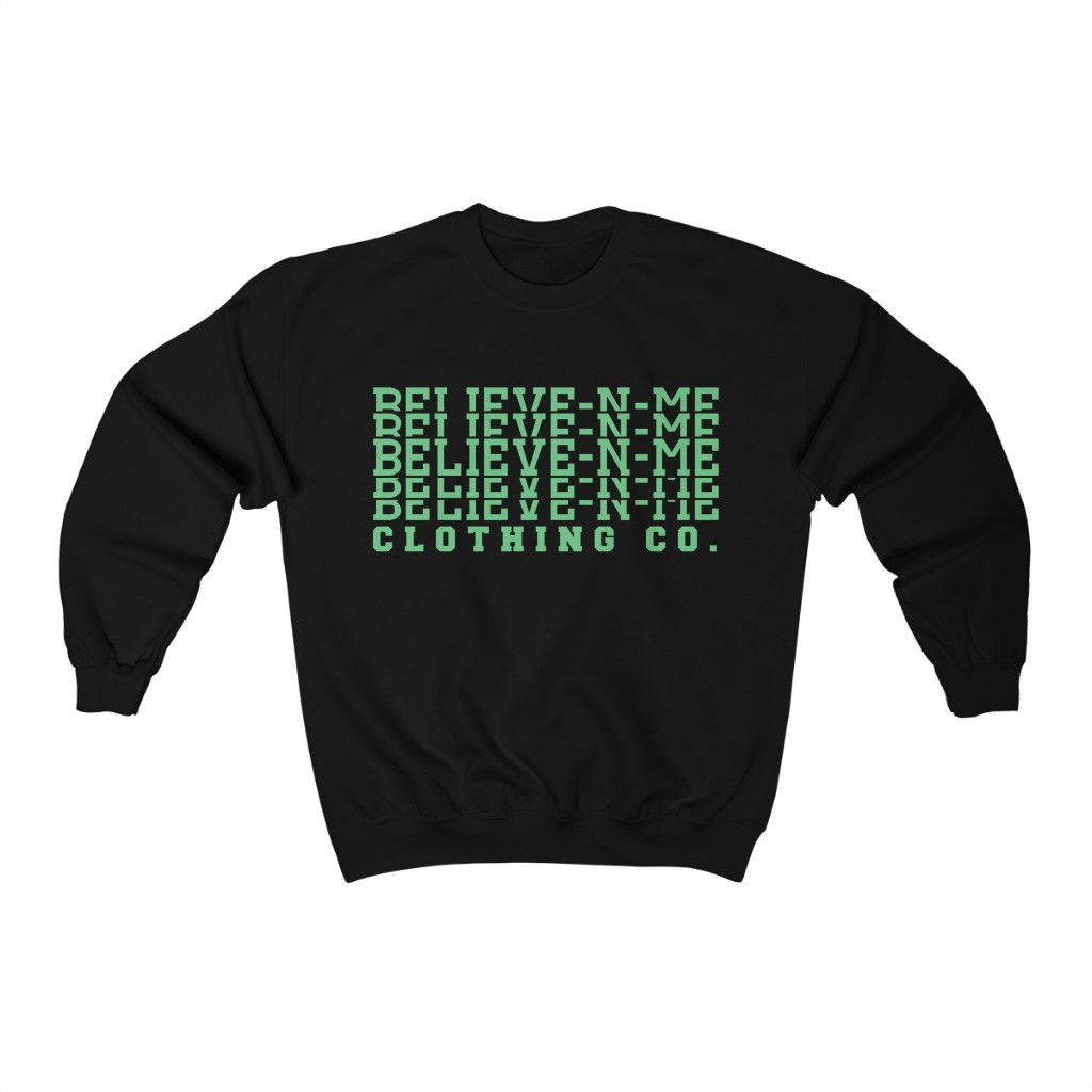 Believe-N-Me Clothing Co. Double Turquoise Bear On Back Heavy Blend™ Crewneck
