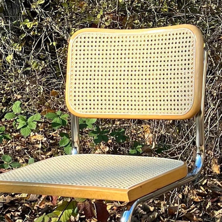 Cesca side chair with freshly installed cane.