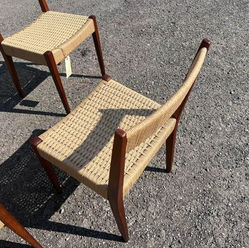 Set of Four John Stene Walnut Dining Chairs, 1960s for sale by Caning Canada, Calgary, AB