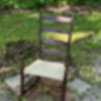 Porch rocker woven in beige Shaker tape by Caning Canada, Montreal, QC