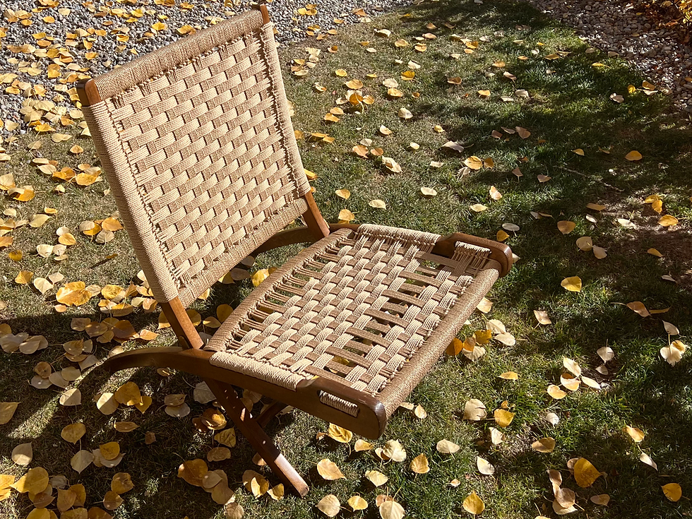 PP512 Style Folding Chair restored with Danish cord by Caning Canada, Victoria, BC
