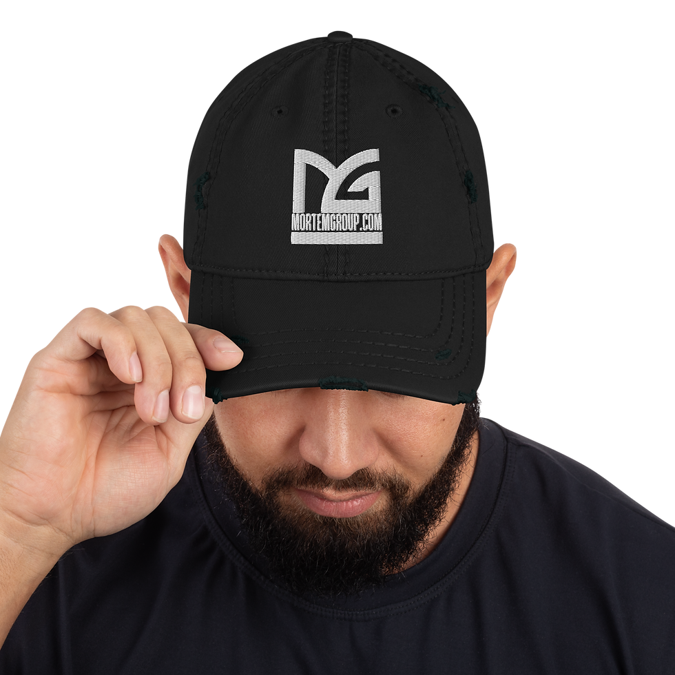 MortemGroup.com Distressed hat