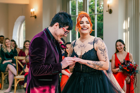 Photography for an alternative Halloween wedding ceremony