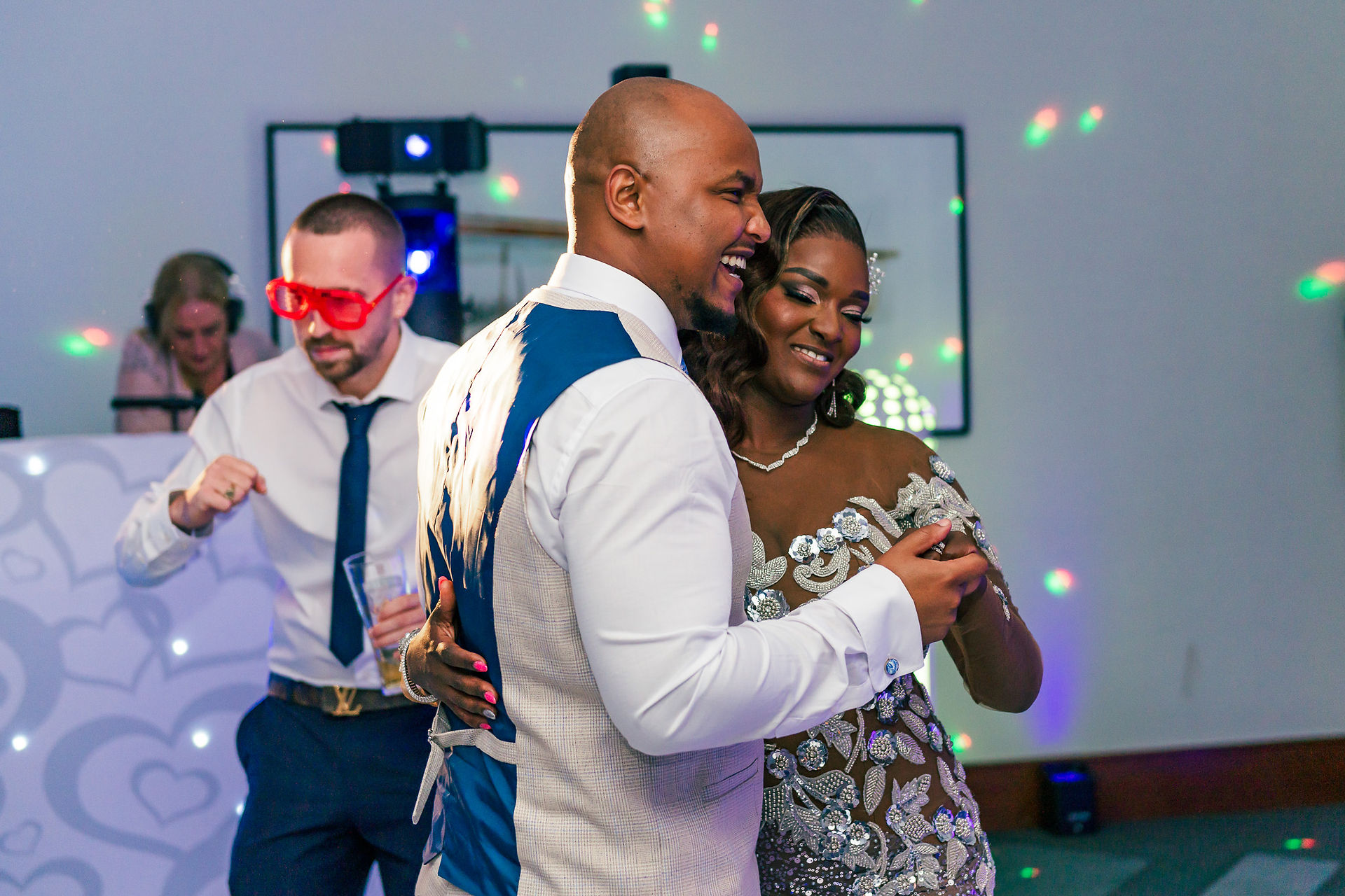 Bride dances with her brother at Hotel La Tour
