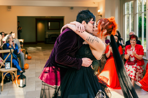 Photography for an alternative Halloween wedding ceremony