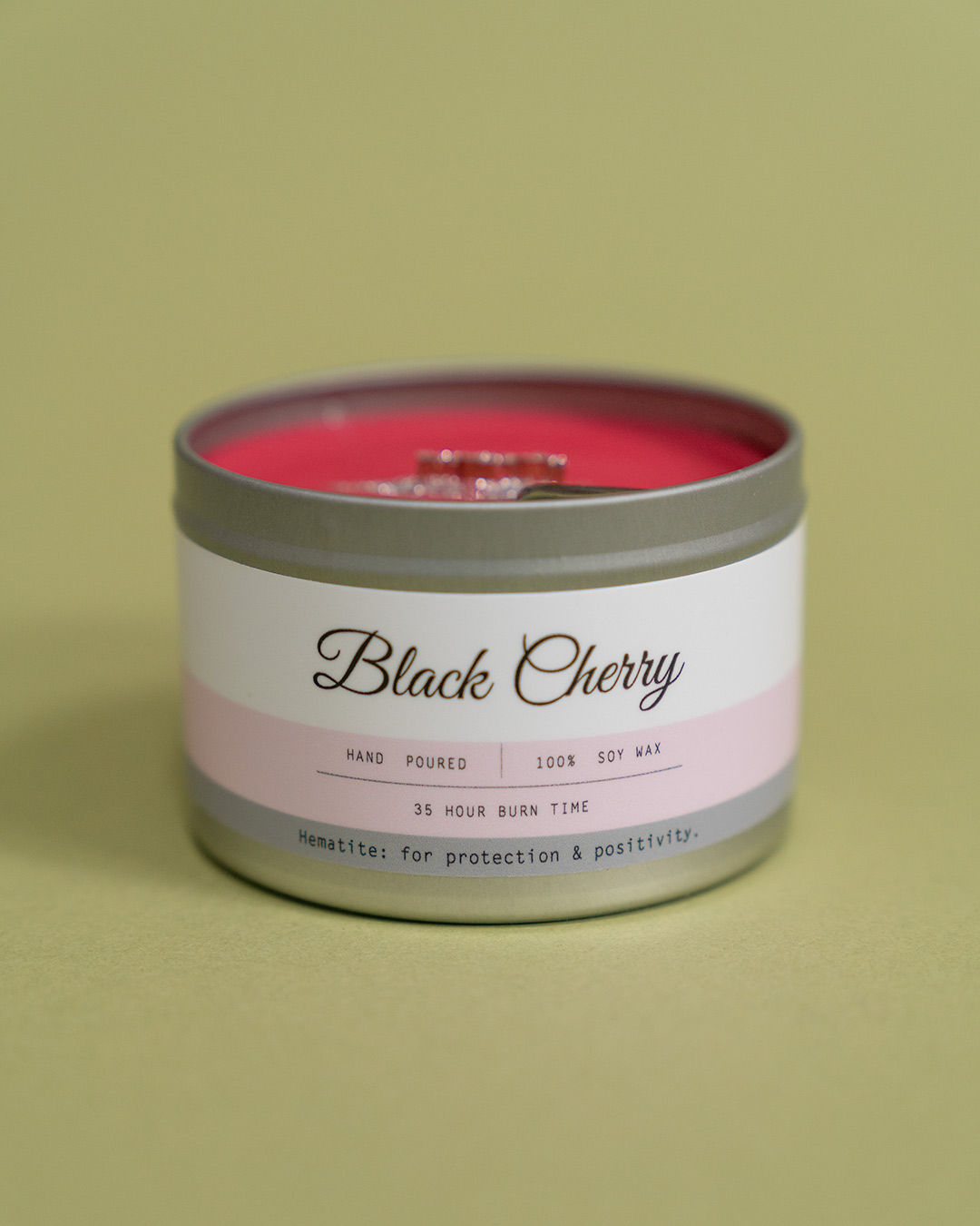 Black Cherry Candle Tin