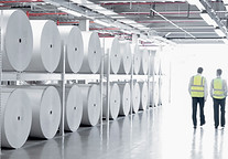 Factory Floor with Two Workers