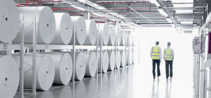 Factory Floor with Two Workers