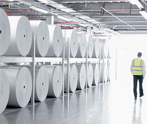 Factory Floor with Two Workers