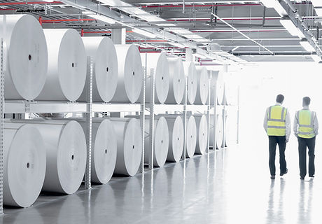 Factory Floor with Two Workers