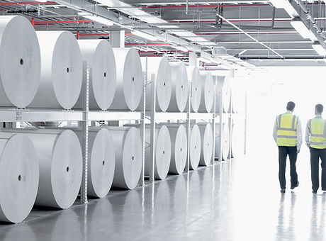 Factory Floor with Two Workers