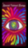 Colorful poster with a rainbow spiral eye on a magenta background, surrounded by neon bursts and sparkles, titled Special Interest Energy.