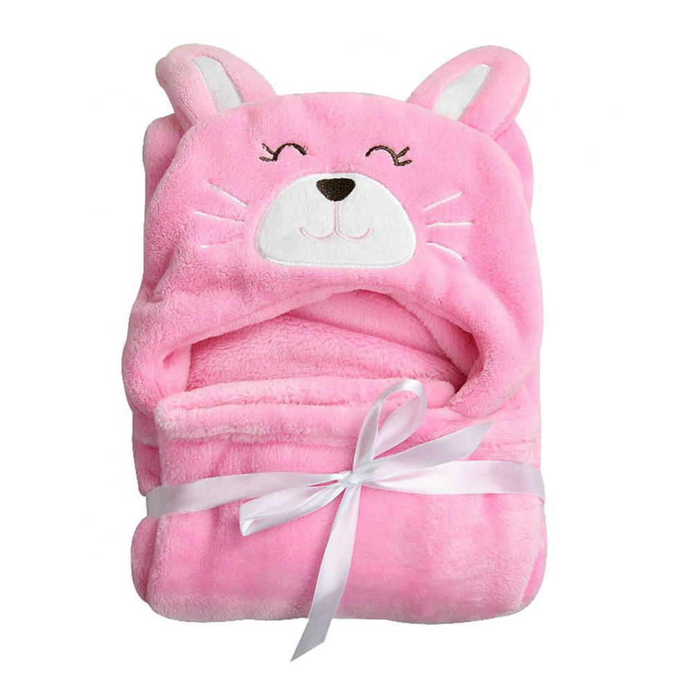 Thumbnail: Fluffy Hooded Bath Towels for Children