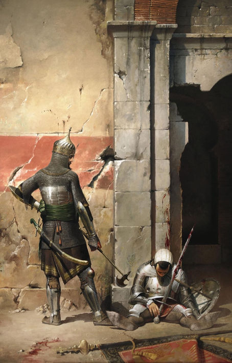 Α Spanish painting about the fall of Constantinople in 1453