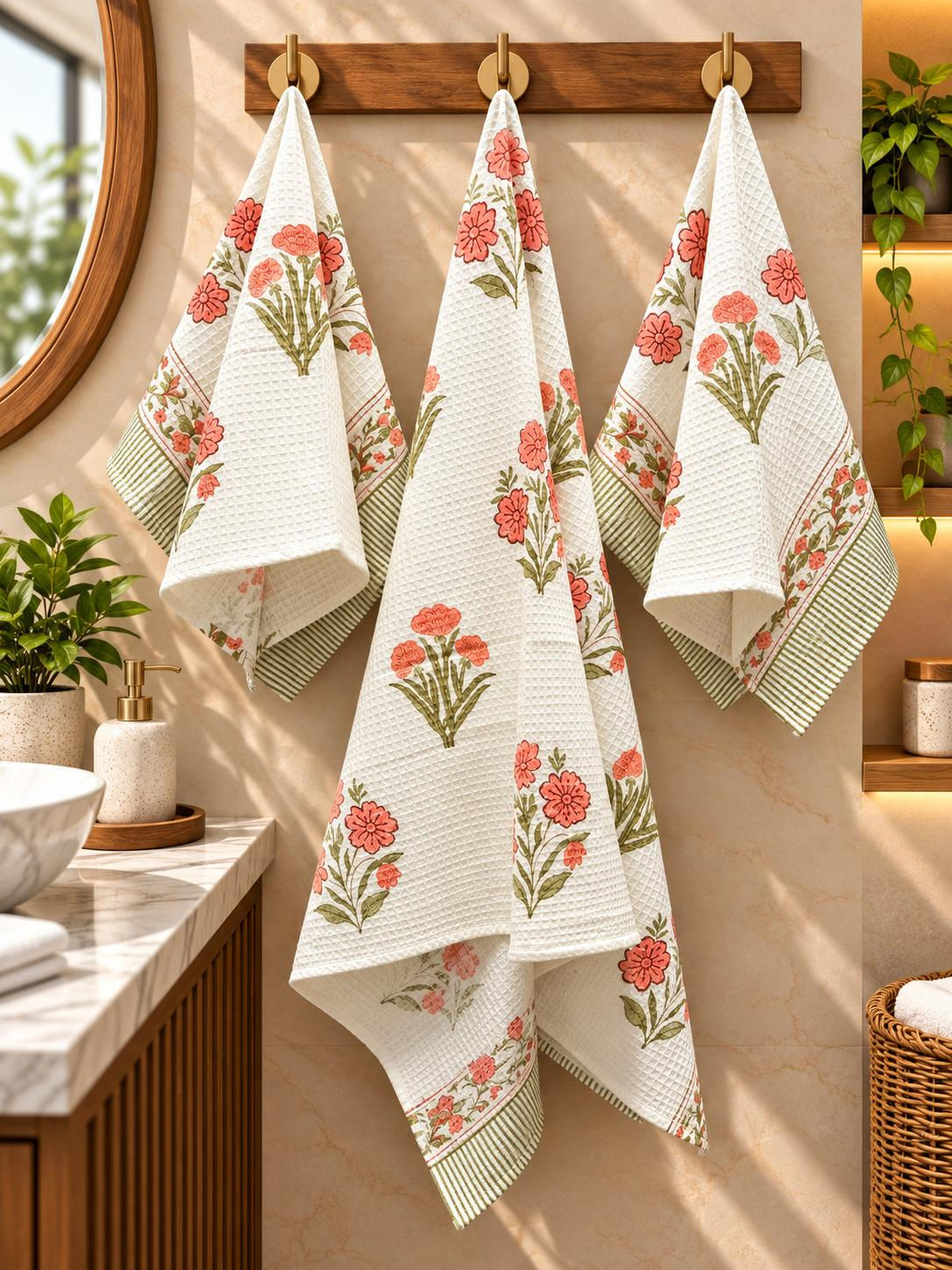 HAND BLOCK COLLECTION PREMIUM 1 BATH TOWELS + 2 HAND TOWELS