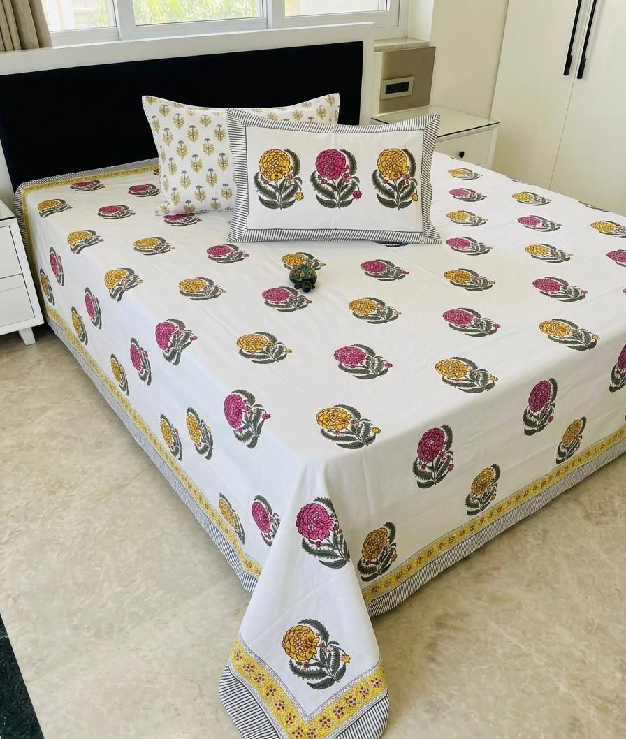 BLOCK BAHAR
110*110 INCHES AUTHENTIC
HANDBLOCK BEDSHEET*