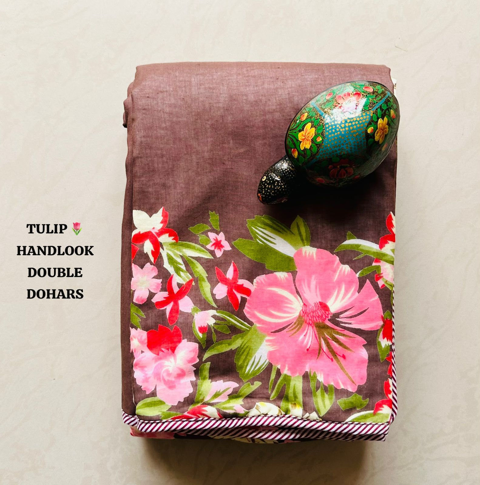 LATEST TULIP HANDLOOK DOUBLE BED DOHARS PREMIUM COLLECTION