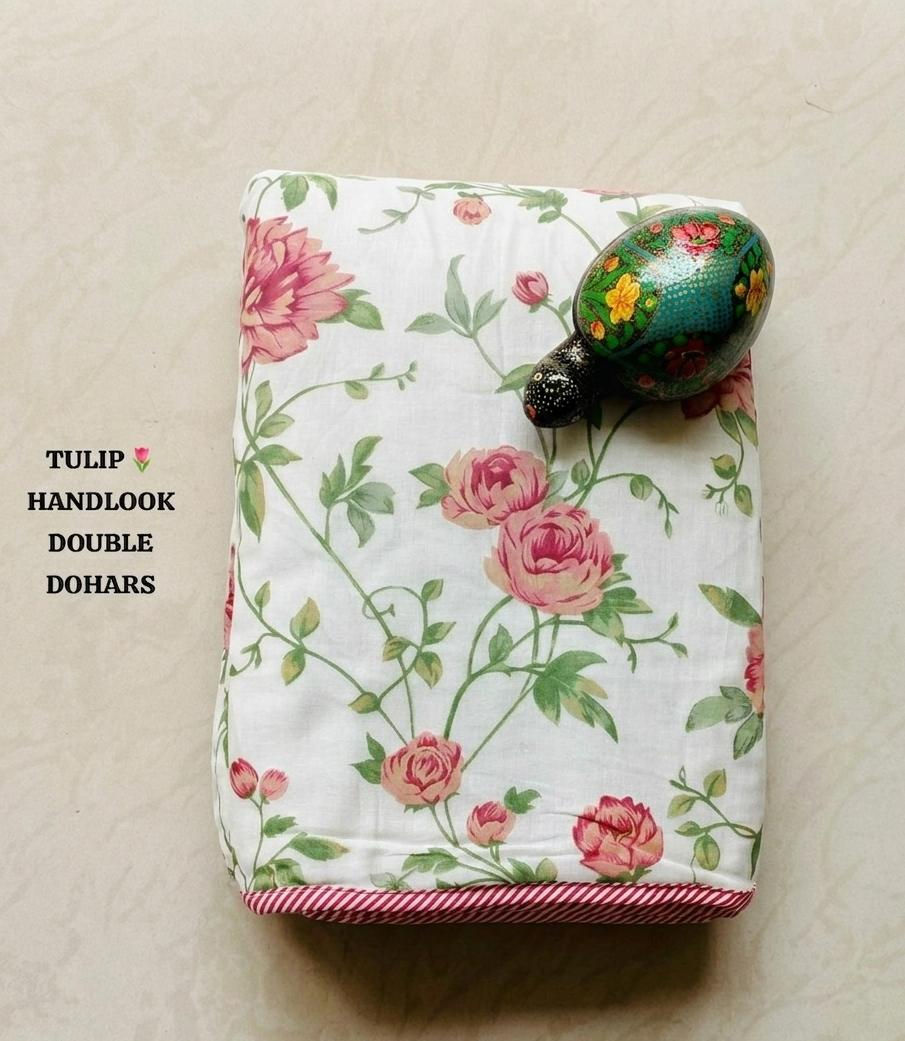 LATEST TULIP HANDLOOK DOUBLE BED DOHARS PREMIUM COLLECTION