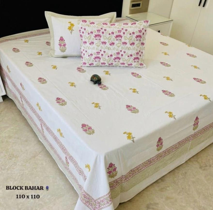 BLOCK BAHAR
110*110 INCHES AUTHENTIC
HANDBLOCK BEDSHEET*