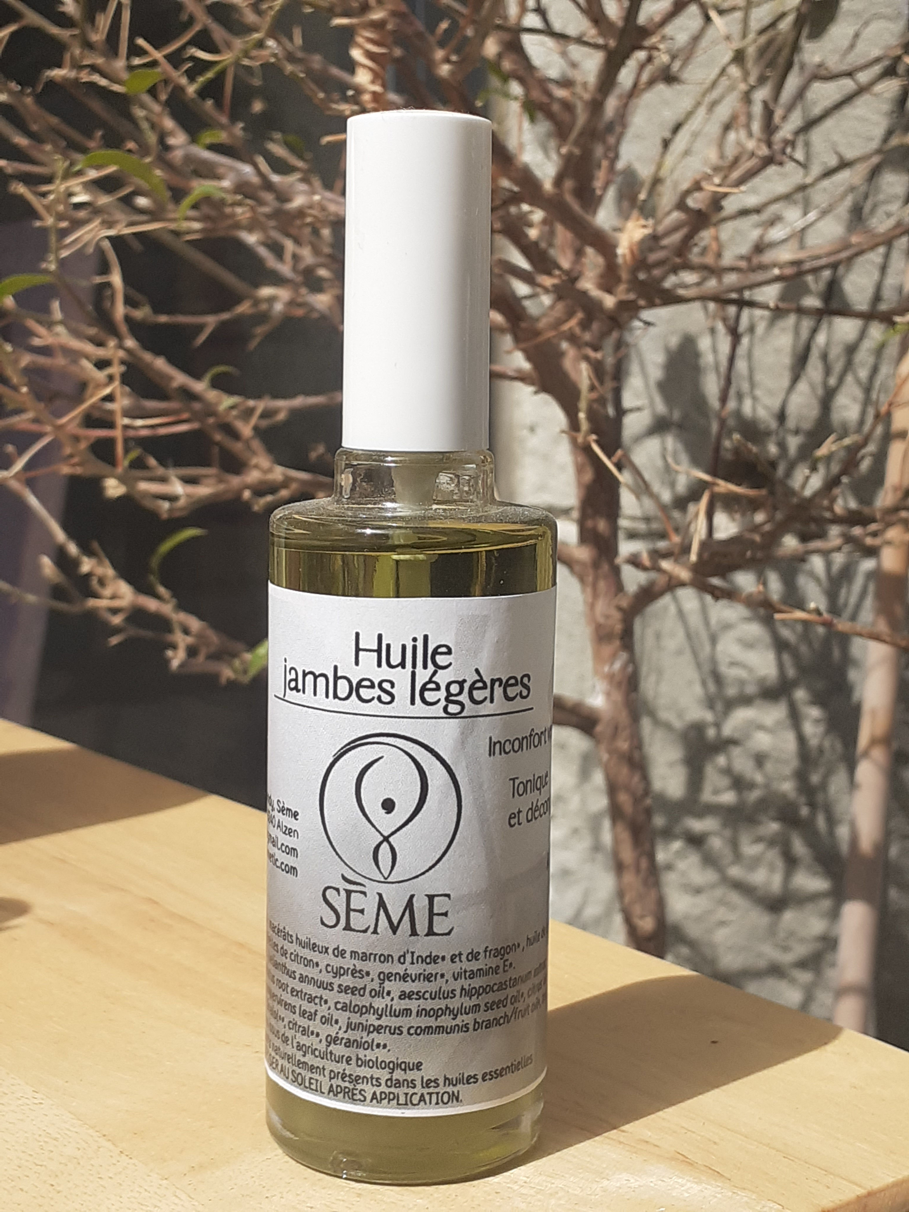 Huile jambes légères