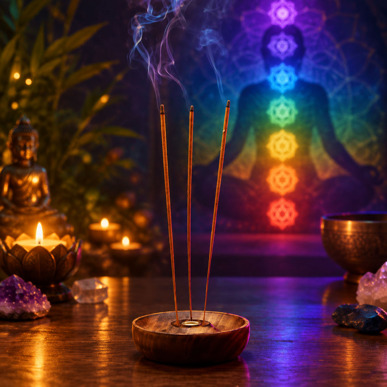7 Chakra - Zen - Incense & Cone Holder