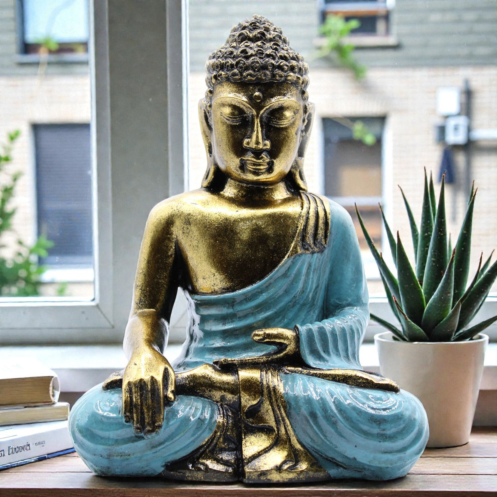 The Varada Mudra Pose - Buddha - 22cm - Teal