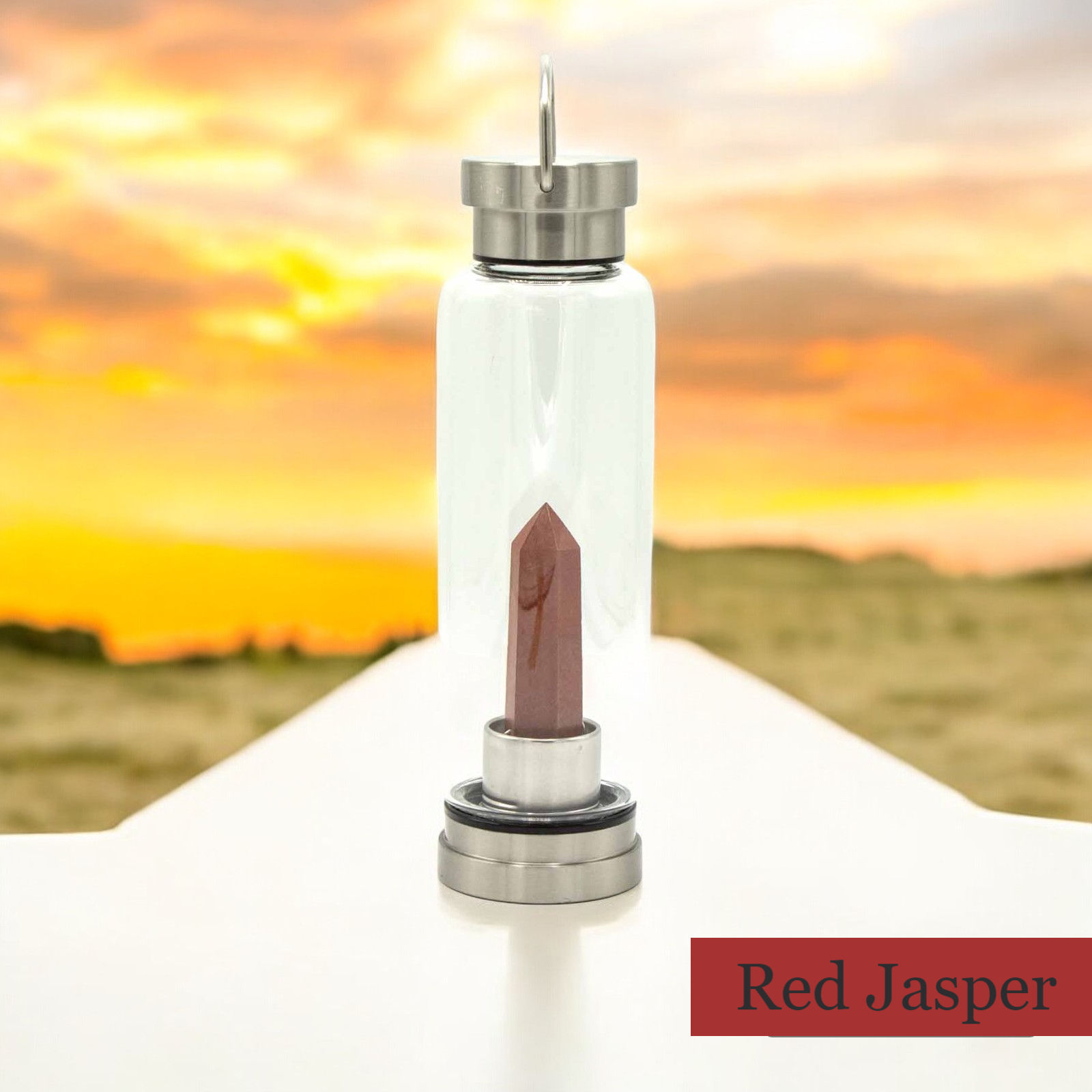 Invigorating - Red Jasper Obelisk - 500ml
