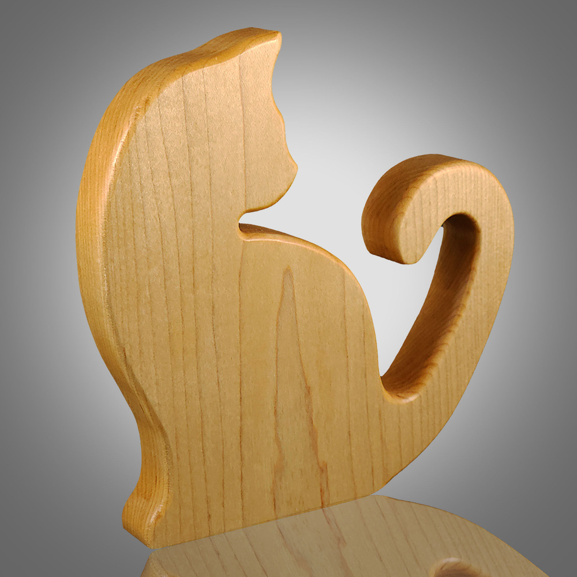 Looking Back Cat - Hard Maple