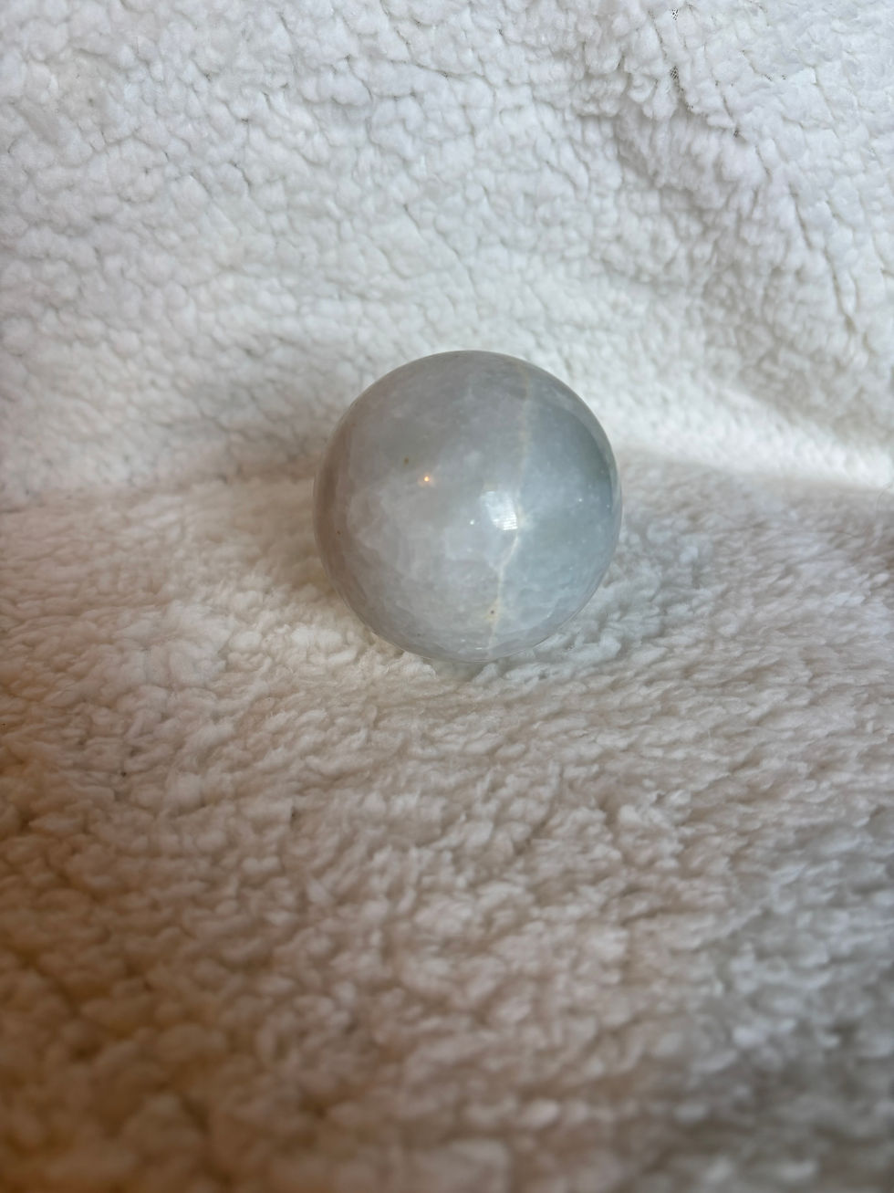 White / Clear Quartz Sphere